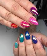 Ciepłe czy zimne💜? Które kolorki bardziej wam się podobają?😊 #nail #gelnails #paznokcie #paznokciehybrydowe #kolorowepaznokcie #shinenails #glammersilver #indigo #indigonails #salon #sosnowiec